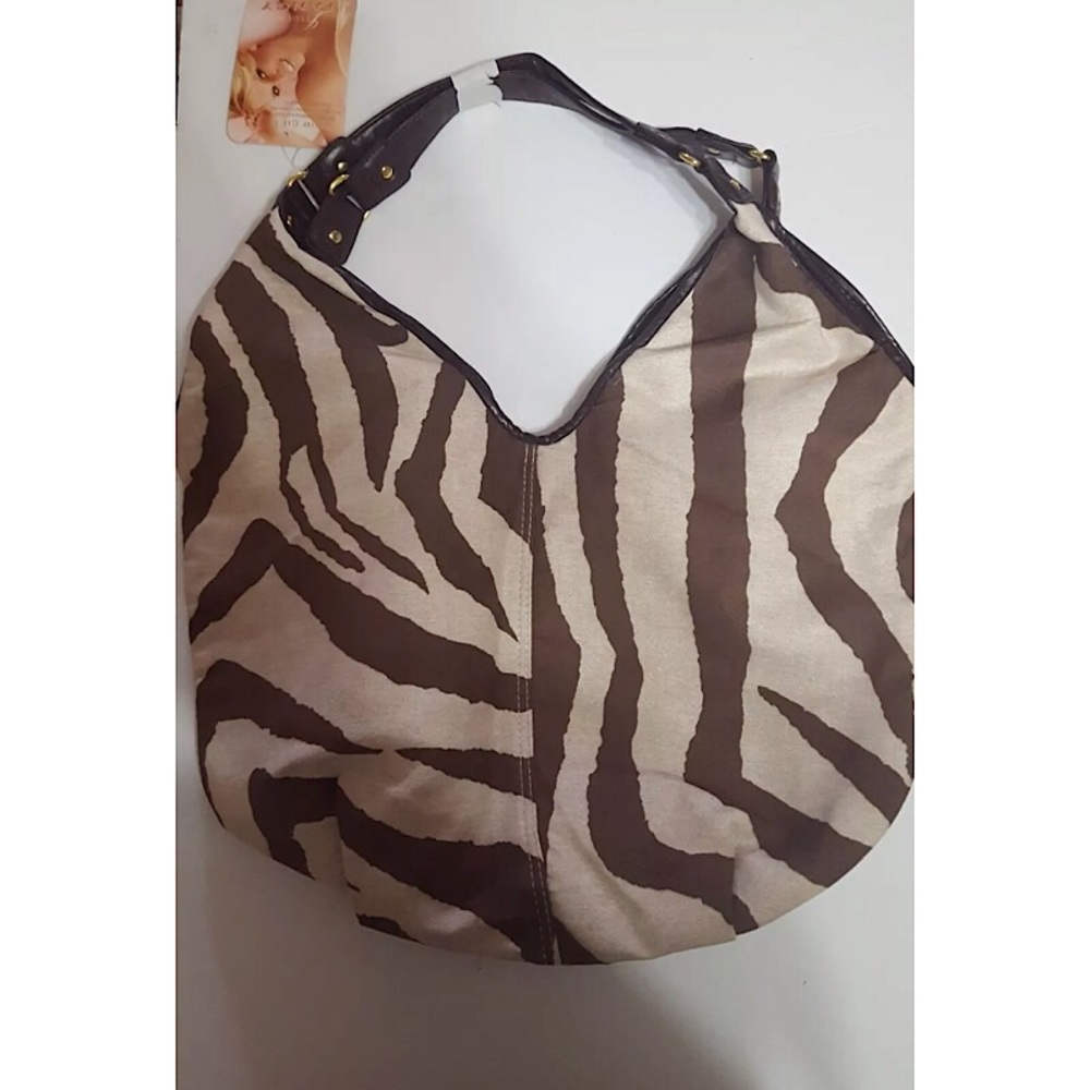 Jessica Simpson Zebra Print Tote Beach Bag NWT